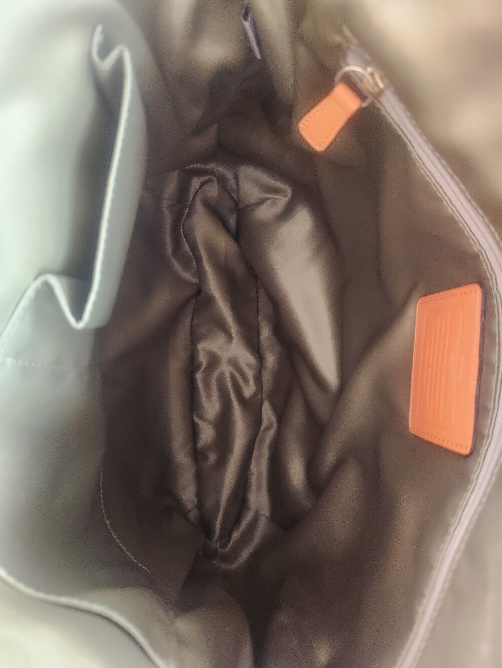 Coach Madison Gathered Leather Lindsey 33371E B4 Orange NWT Rare Paper Serial # - Picture 10 of 16